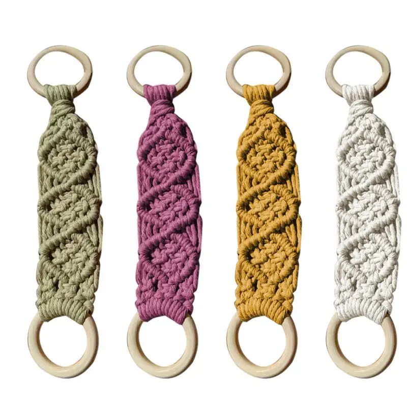 Кольцо-держатель для полотенец макраме 4X вешалка ванной комнаты декоративная в