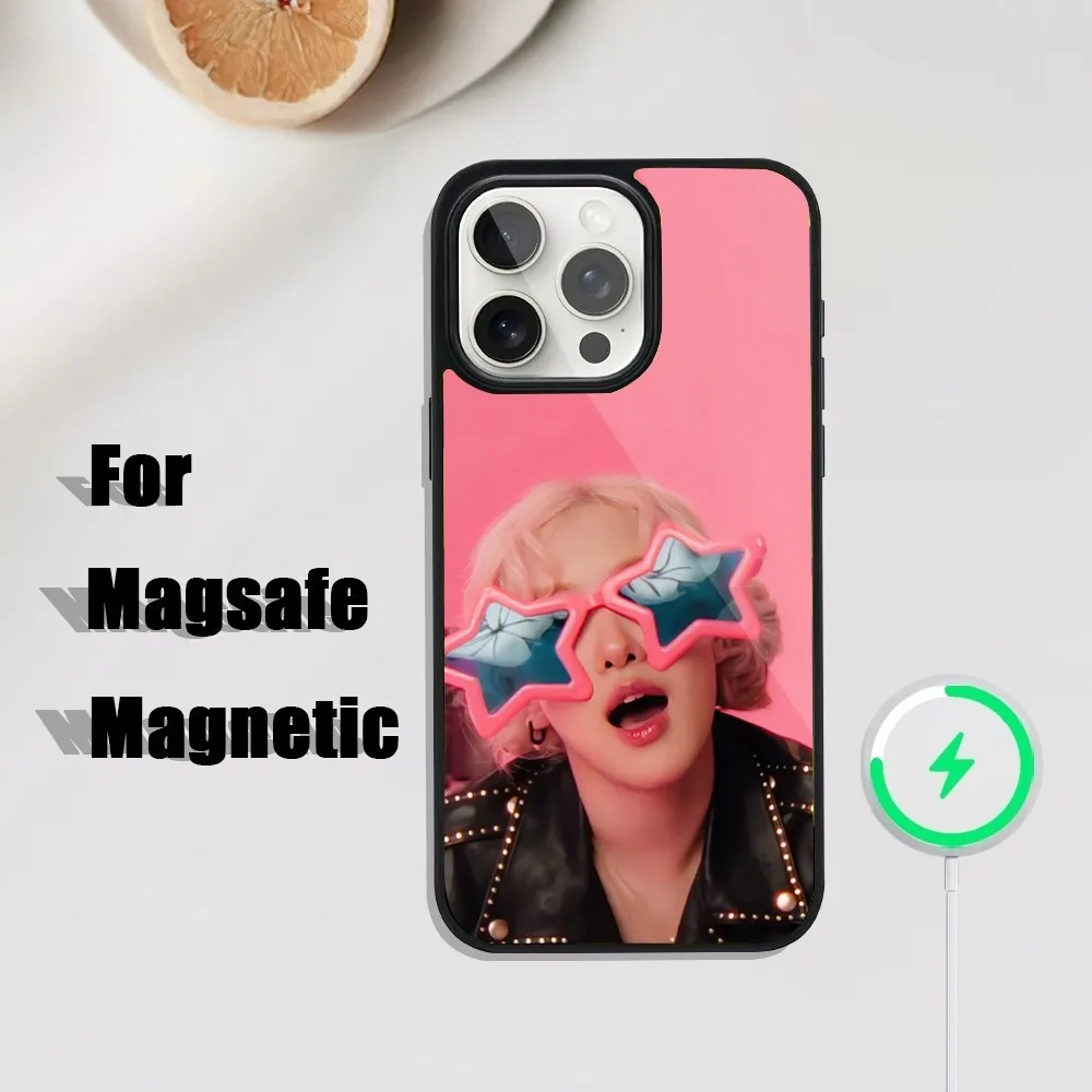 Music Apt Rose Phone Case For iPhone 16 15 14 13 12 11 Plus Pro Max Mini Magsafe Magnetic Wireless Charging