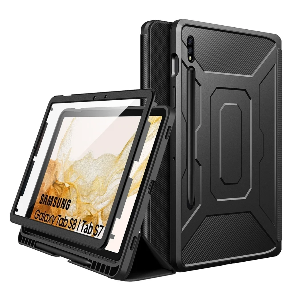 

Case For Samsung Galaxy Tab S6 10.5/Galaxy S8 /S7 11",[Built-in Screen Protector] Full-Body Shockproof Smart Shell