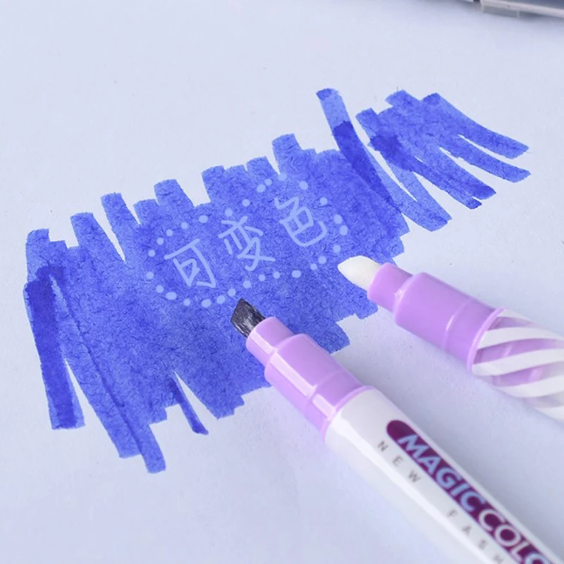 12Pcs Double-end Erasable Highlighter Pen Markers Pastel Liquid Chalk Marker Fluorescent Milkliner Highlighters Color - купить по