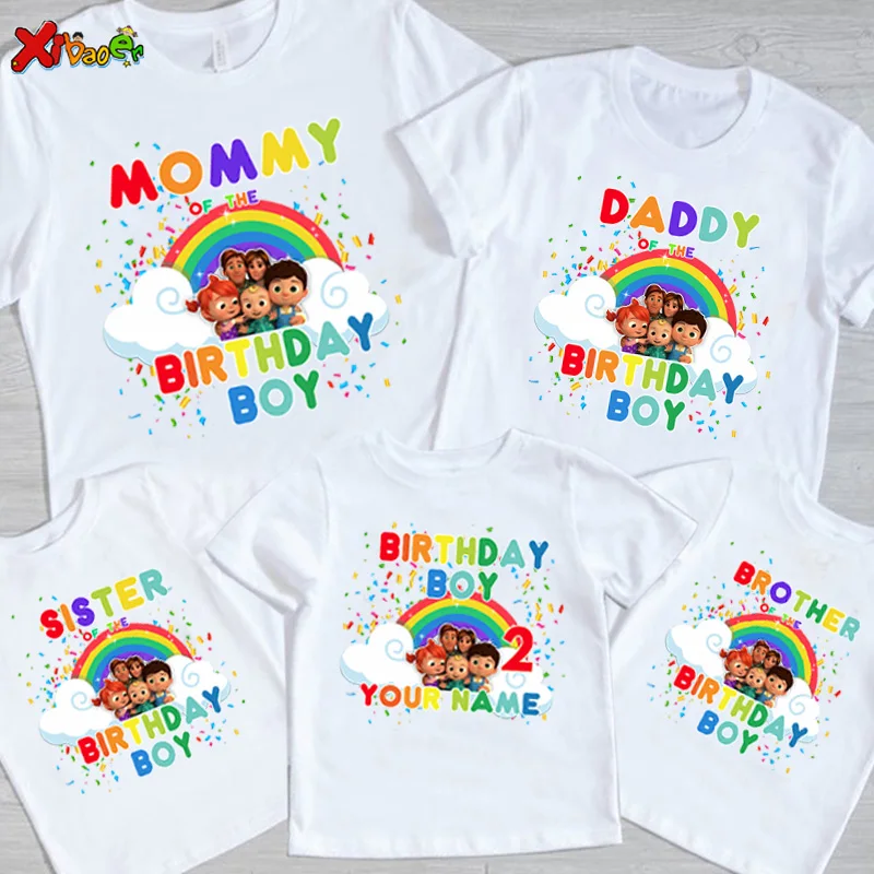 Birthday Outfits for Kids Tshirt Family Matching Outfits Clothes Party Boy Shirt Girl Red Tshirts Clothing Children Outfit ummer