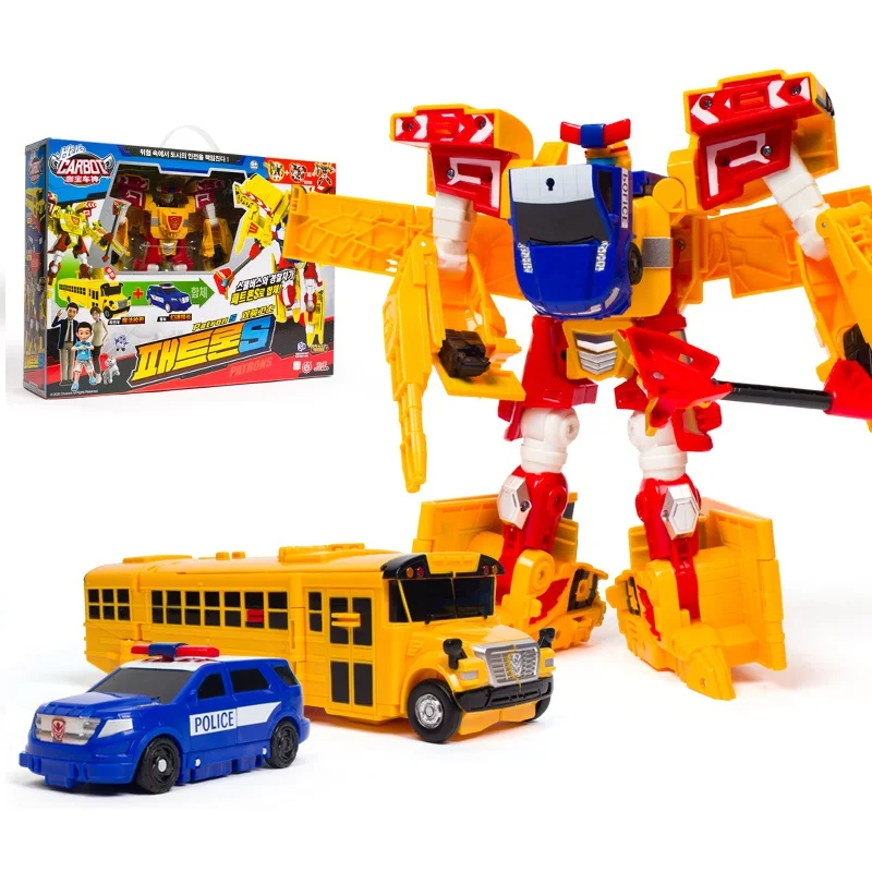 Deformed Car Transformation Robot Anime Super Guard Combination Korean Cartoon Plastic Hello Carbot Toys Souvenir Gift for Boy