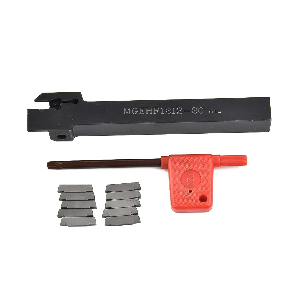 

Holder L shape Wrench Carbide Lathe Inserts Blade MGEHR1212-2 2mm Grooving Tool 12*12mm Shank MGMN200 Hot Sale