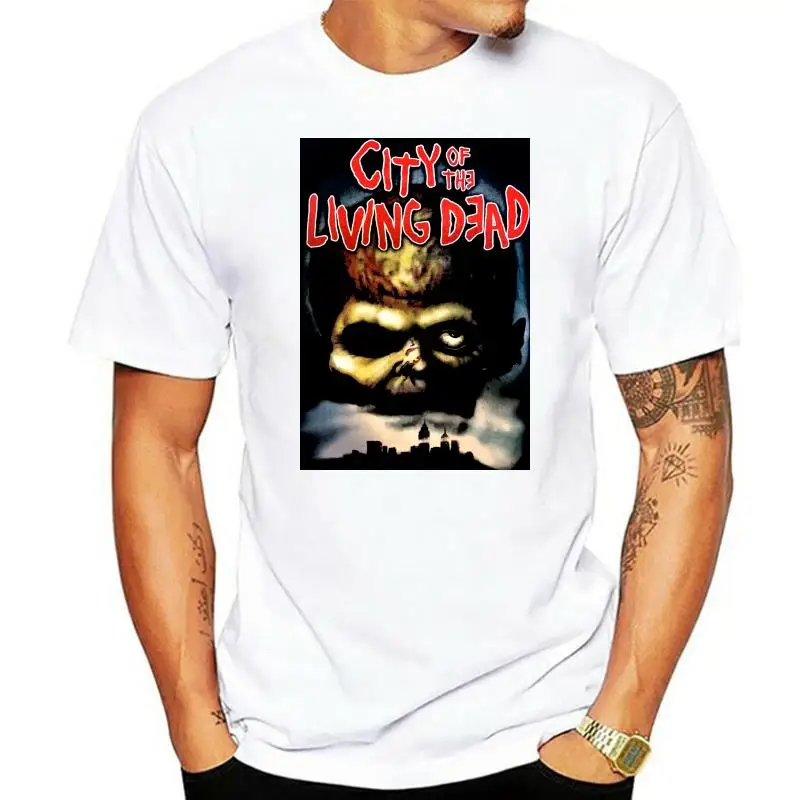 

City of The Living Dead T-Shirt Fulci Zombies Walking Deadmen 2022 New Short Sleeve Cotton Print Men'S T-Shirt Plain T Shirts