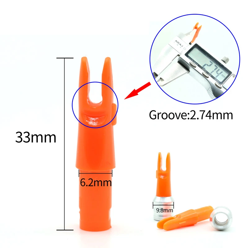 

50pcs ID 6.2mm Arrow Nocks For ID 6.2 mm Archery Arrow shaft Archery Accessory