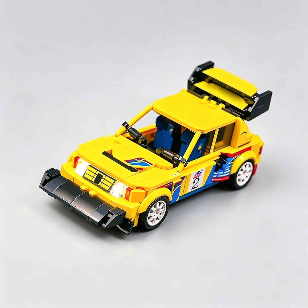 Фото Новая модель MOC Speed ​ ​ Конструктор серии Classic Iconic 205 T16: Модель гоночного автомобиля, модульная сборка, детский подарочный набор для мальчиков №1