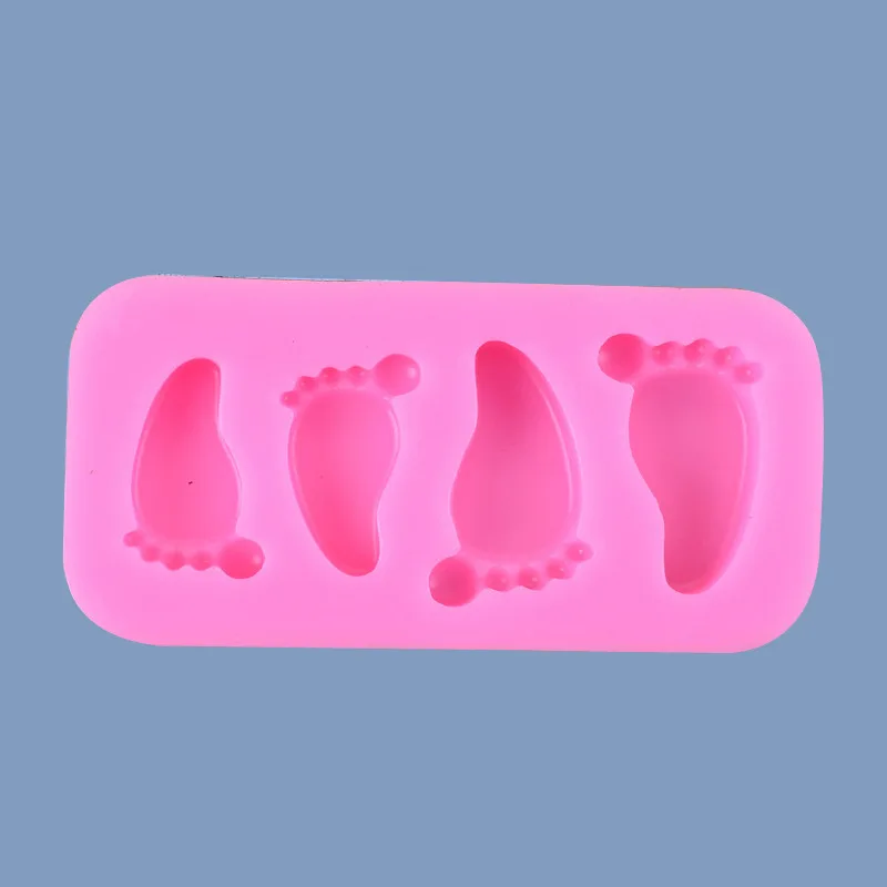 Силиконовая 3D форма для детских ножек инструмент украшения шоколадной помадки