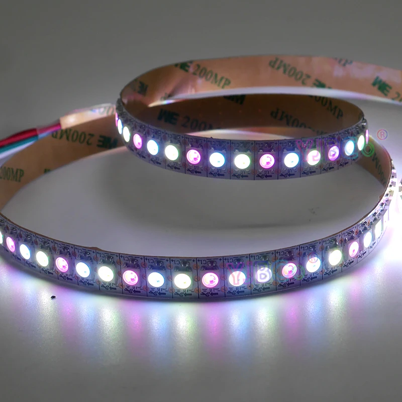 SK6812 LED Light Strips 5m IP30/IP67 DC5V 4 in1 Pixles RGBNW RGBCW RGBWW30/60/144 leds/m Individual Addressable Similar WS2812b