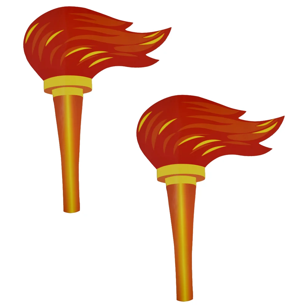 

2pcs Themed Party Torch Props Party Handheld Torches Paperboard Torches