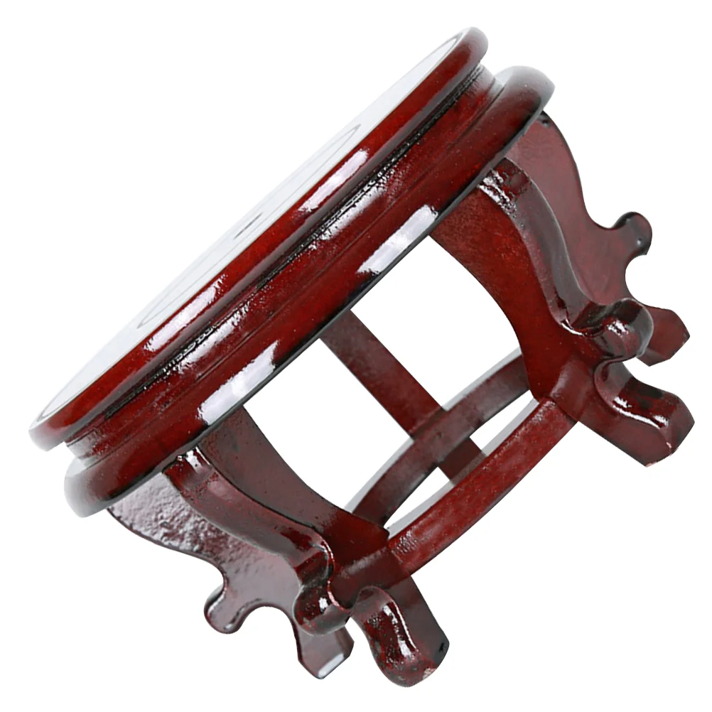 

Stand Pot Holder Flower Wooden Base Oriental Balcony Crystal Saucer Tall Shelf Display Succulent Stool Corner Pedestal Indoor