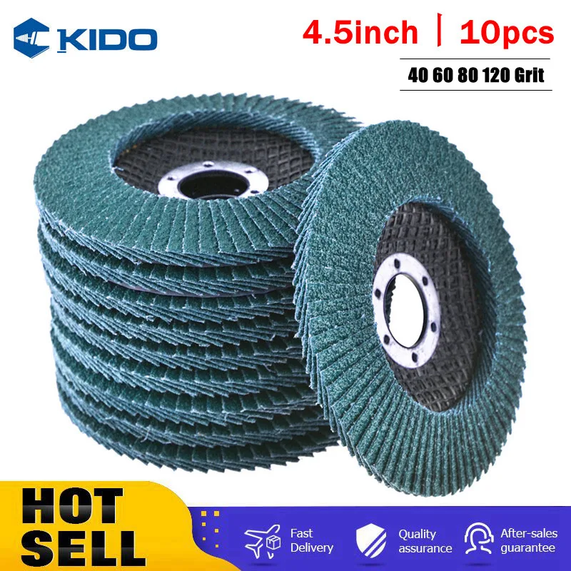 5/10PCS Quality Flap Discs 115mm 4.5 inch Sanding Discs 40/60/80/120 Grit Grinding Wheels For Angle Grinder Metal Polishing