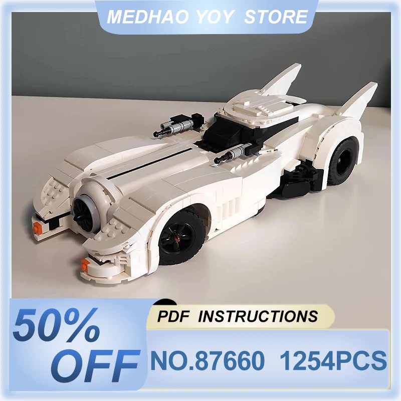 1254 шт. MOC-87660 Технический белый супер спортивный автомобиль 10 в 1 совместимый с 10295