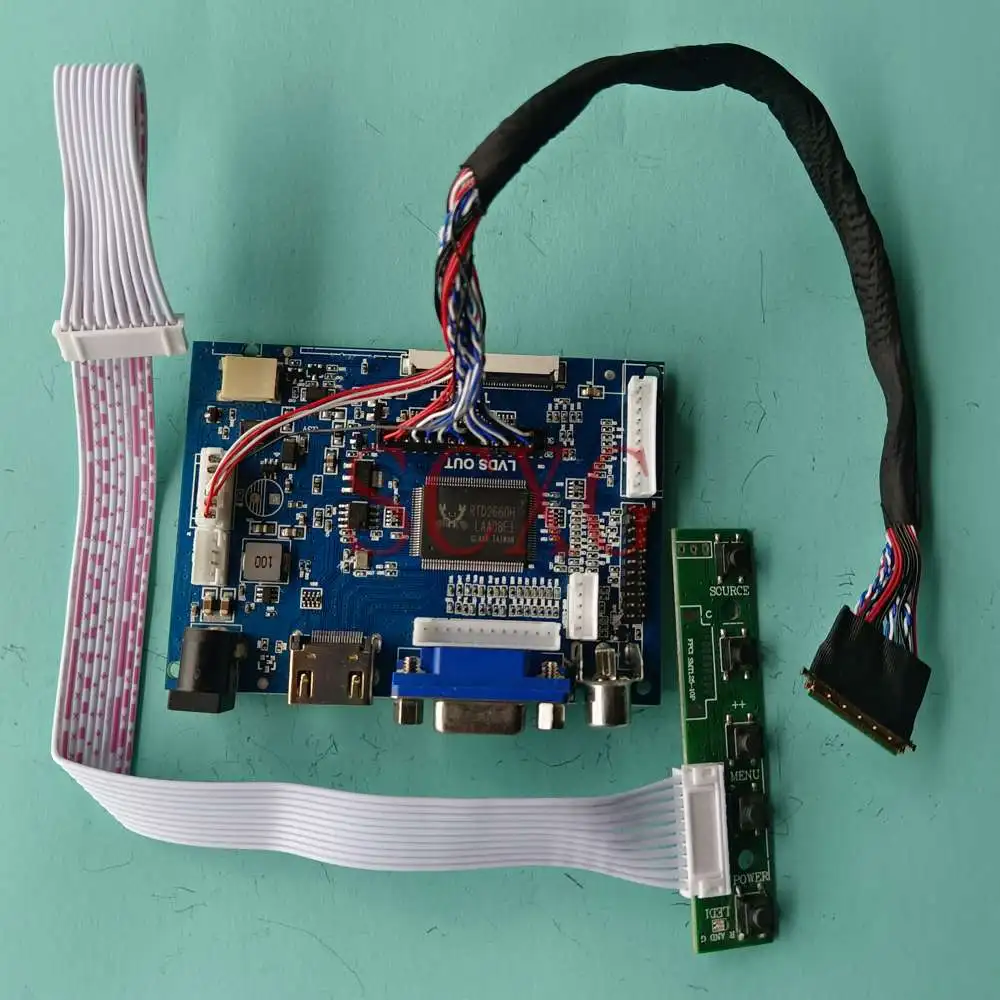 

Плата контроллера ЖК-экрана работает для Φ 13,3 "AV + VGA + HDMI-совместимая с LVDS 40-контактная панель ноутбука, Комплект «сделай сам» 1366*768