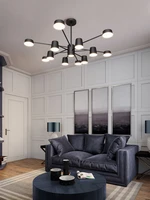 modern monochrome dmmable chandelier living dining room modern minimalist atmosphere nordic style multi head lamp