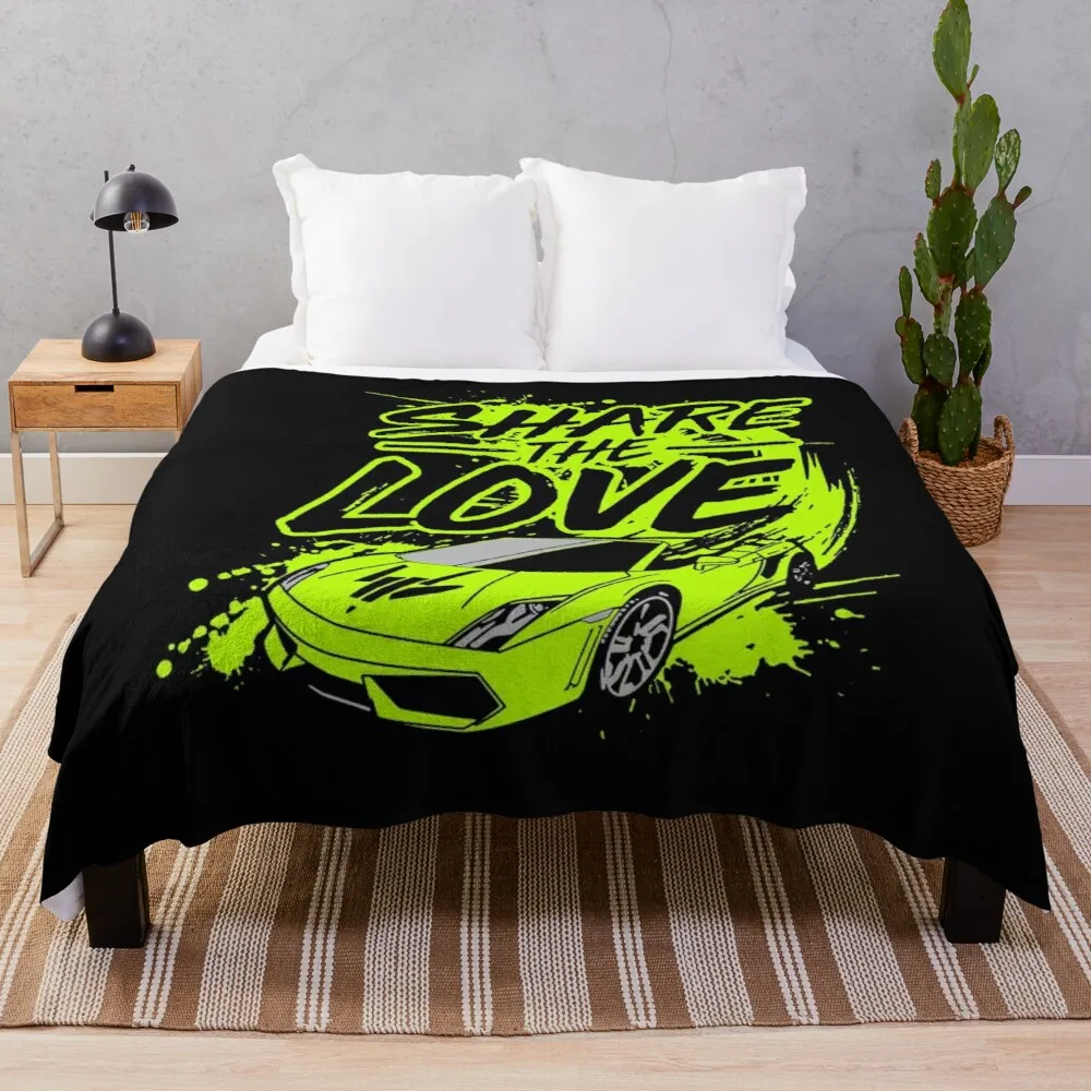 

stephen sharer share the love Throw Blanket luxury thicken fleece blanket crochet crochet plush blankets