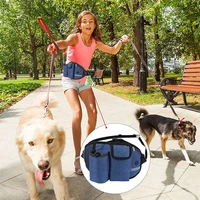 dog training waist bag hands free leashes set candy treats pouch feed bowls storage water cup bags pet walking bungee leash