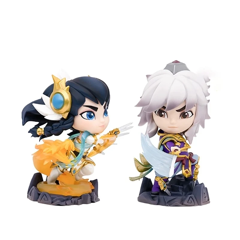 

League of Legends Anime Games Alon&irelia Figure Set Collectibles Pvc Model Toys Hand-Made Model Decoration Doll Toy Gift