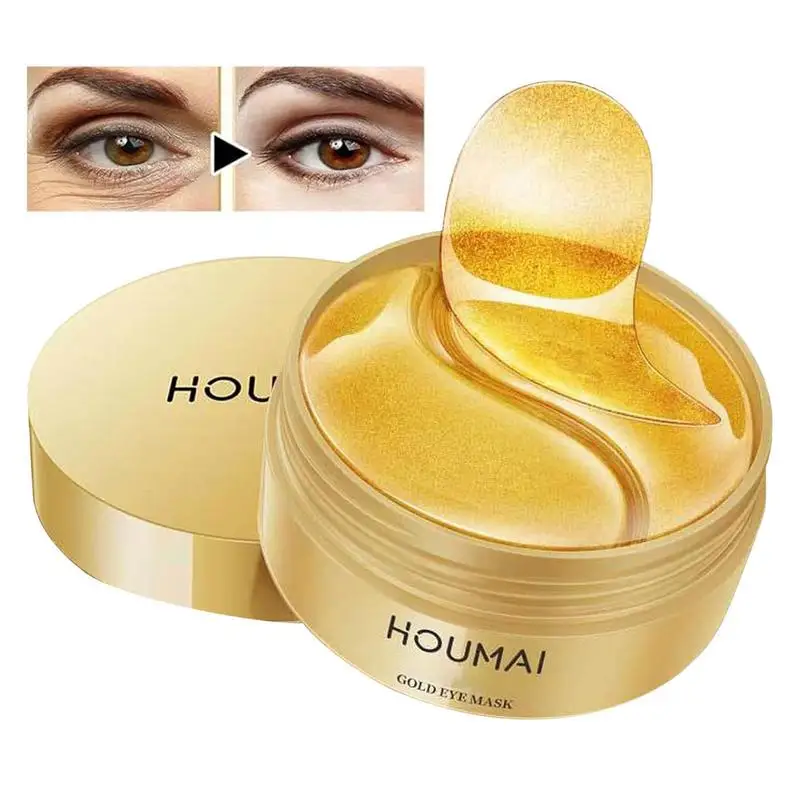 

Gold Eye Patches Portable Hydrating Gels Pads For Eyes Eyes Fine Lines Moisturizer For Home Long Reading Traveling Business Trip