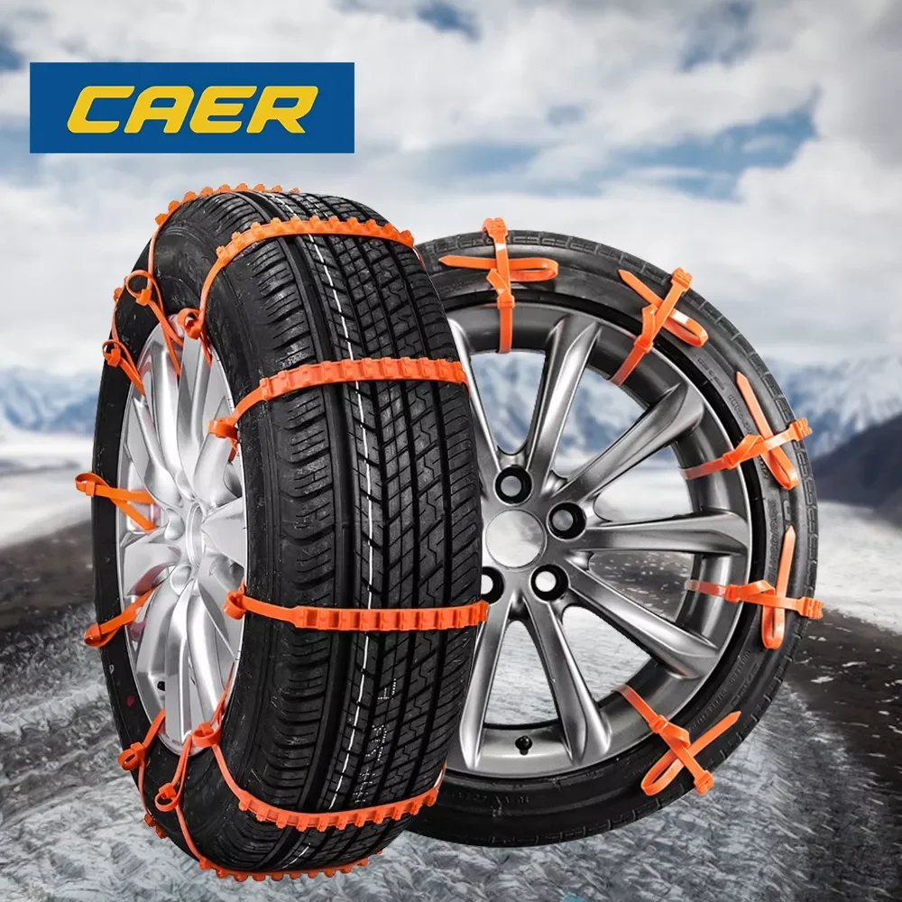 

Car Winter Snow Tire Chains Kit Universal Emergency Anti-Skid Tyres Wheels Rubber Nylon Belts Set for Mud Road