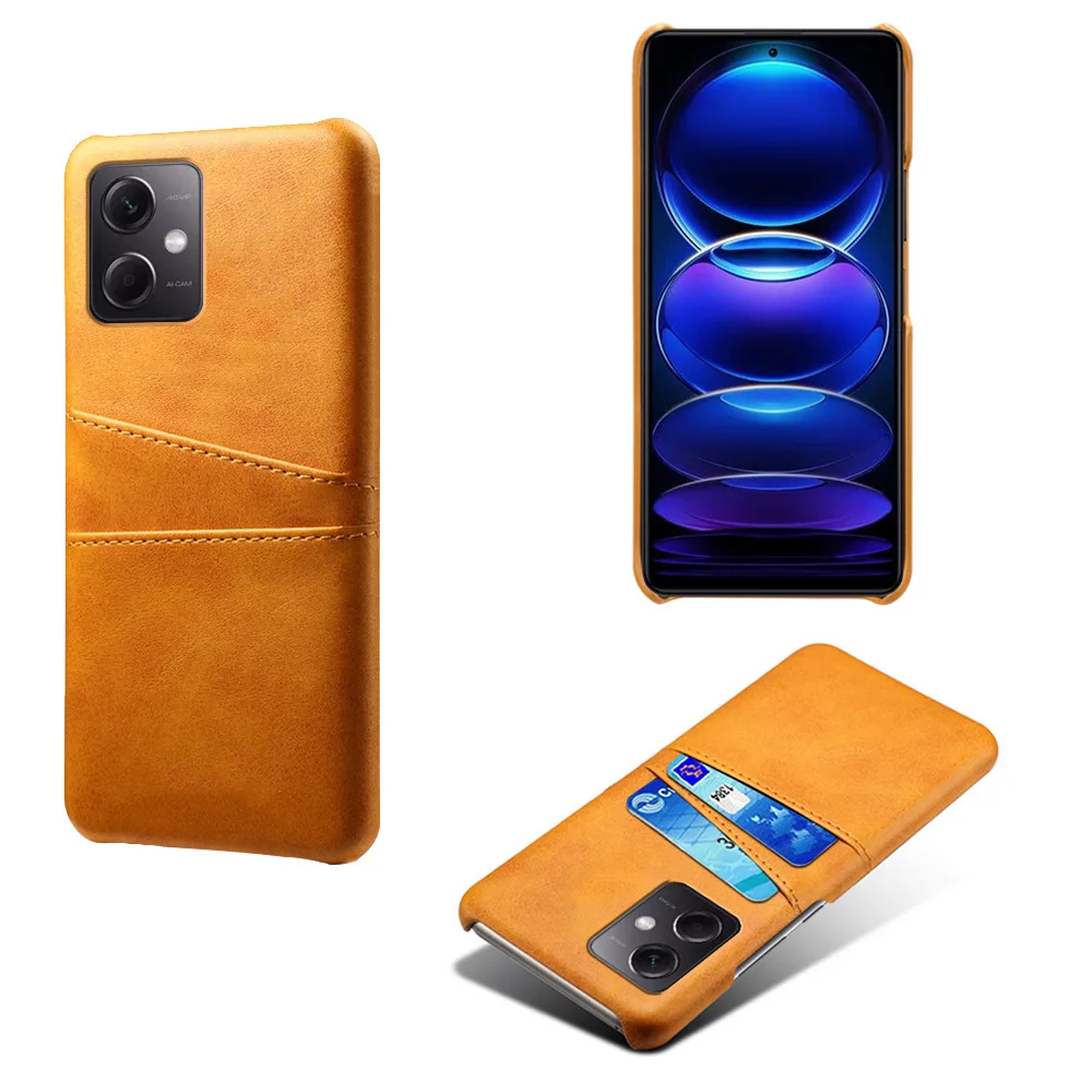 

Luxury Matte Leather Phone Cases for Redmi Note 12 9 Pro 8 Pro Cover Slim Wallet Card Holder Protective Shell Anti-drop Bumper