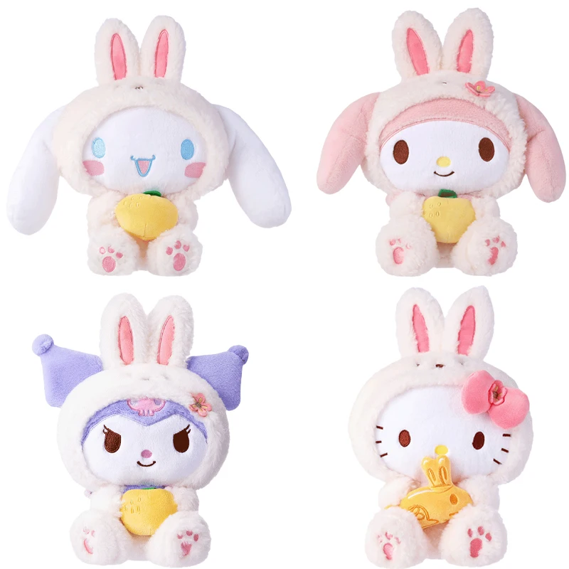 

Sanrios Kuromi Cinnamoroll My Melody Hellokittys аниме милые Мультяшные плюшевые игрушки Kawaii Cross-гардеробный Кролик Мягкий приятный для кожи