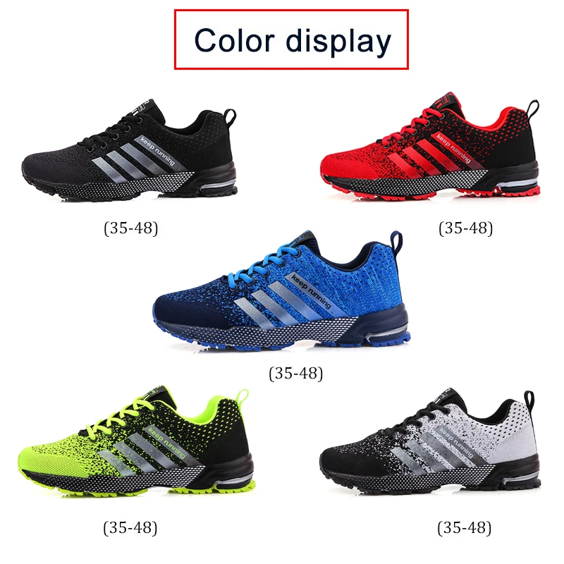 JIEMIAO Men Runing Shoes High Quality Outdoor Light Breathable Casual Couple Jogging Sport Shoes Male Sneakers Plus Size 35-48