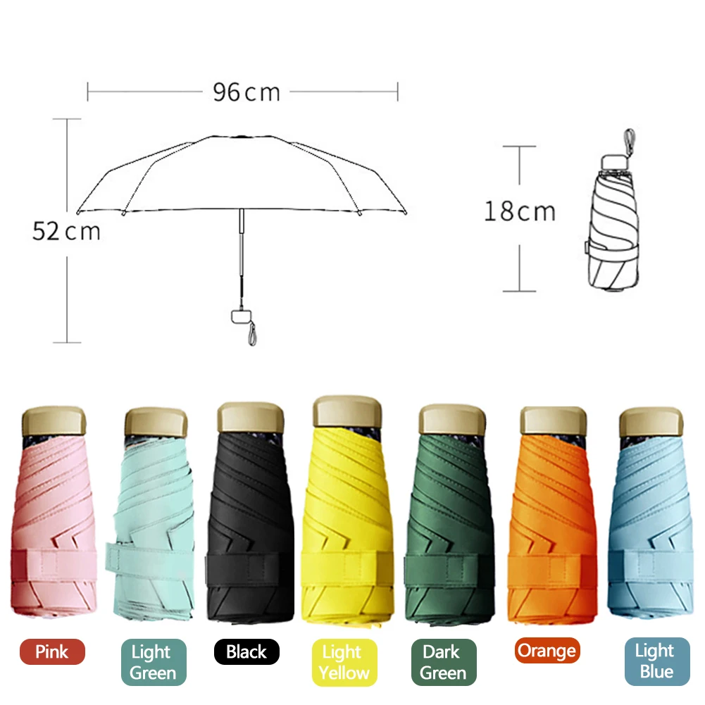 Карманный мини-зонт для телефона с защитой от УФ-лучей |