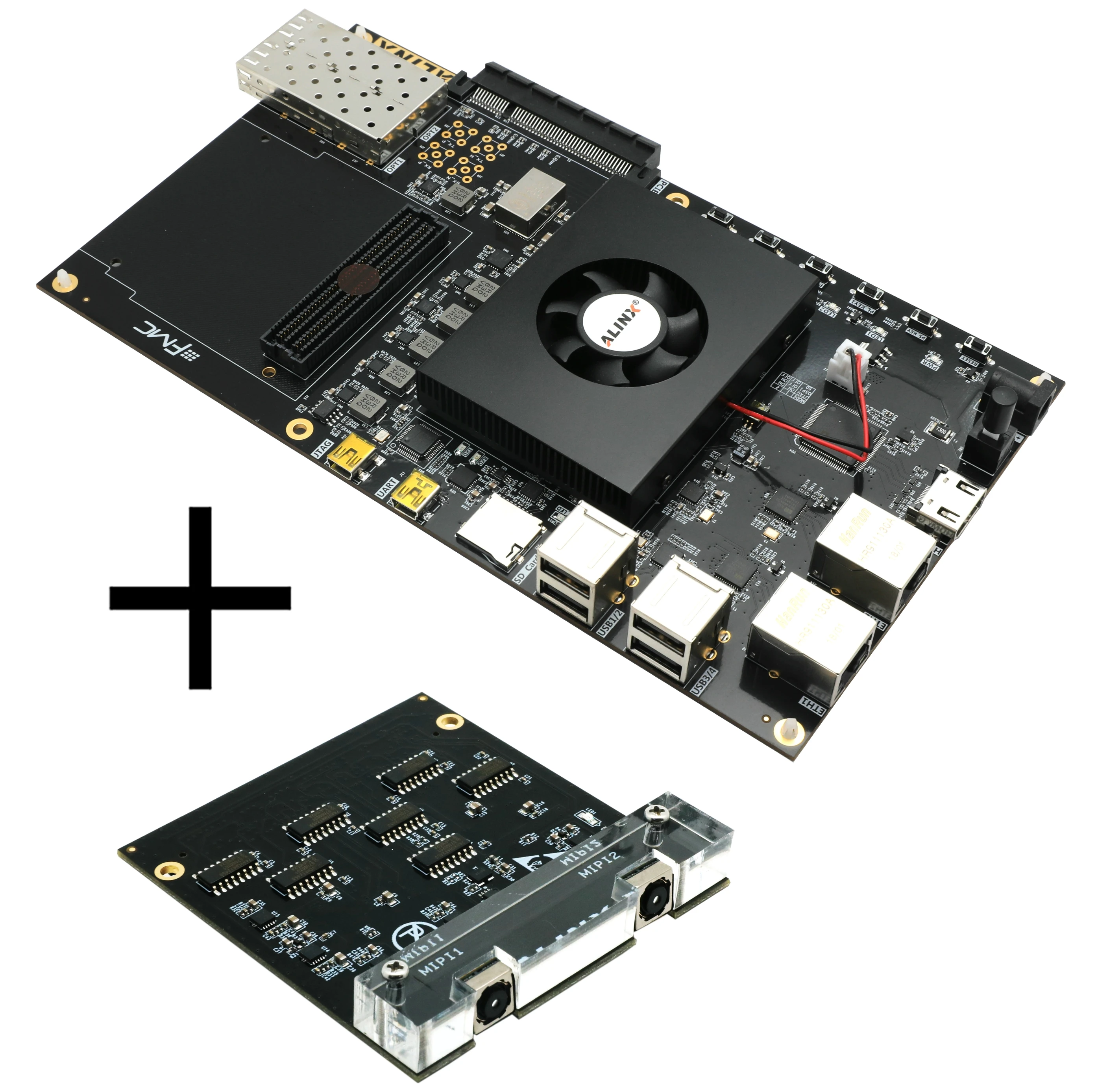 

Макетная плата Xilinx XC7Z035 FPGA Zynq 7000 7035 ARM Kintex-7 SoC PCIex4 SFP ALINX Brand (плата + бинокулярная карта камеры FMC)