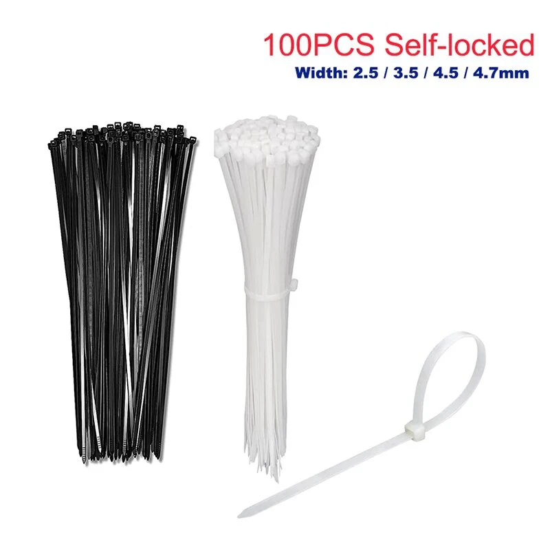 Упаковка сильная никогда не разрывается самоблокирующаяся черная нейлоновая