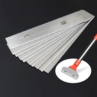 10pcs scraper blades replacement for wall glass floor wallpaper scraper 10018mm scraper steel sharper wear resistant cleaning