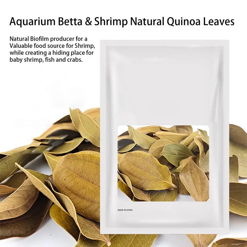 Аквариумные листья Декор 30 шт. Quinoa для аквариума Betta аквариумные 1 97-дюйма сырые