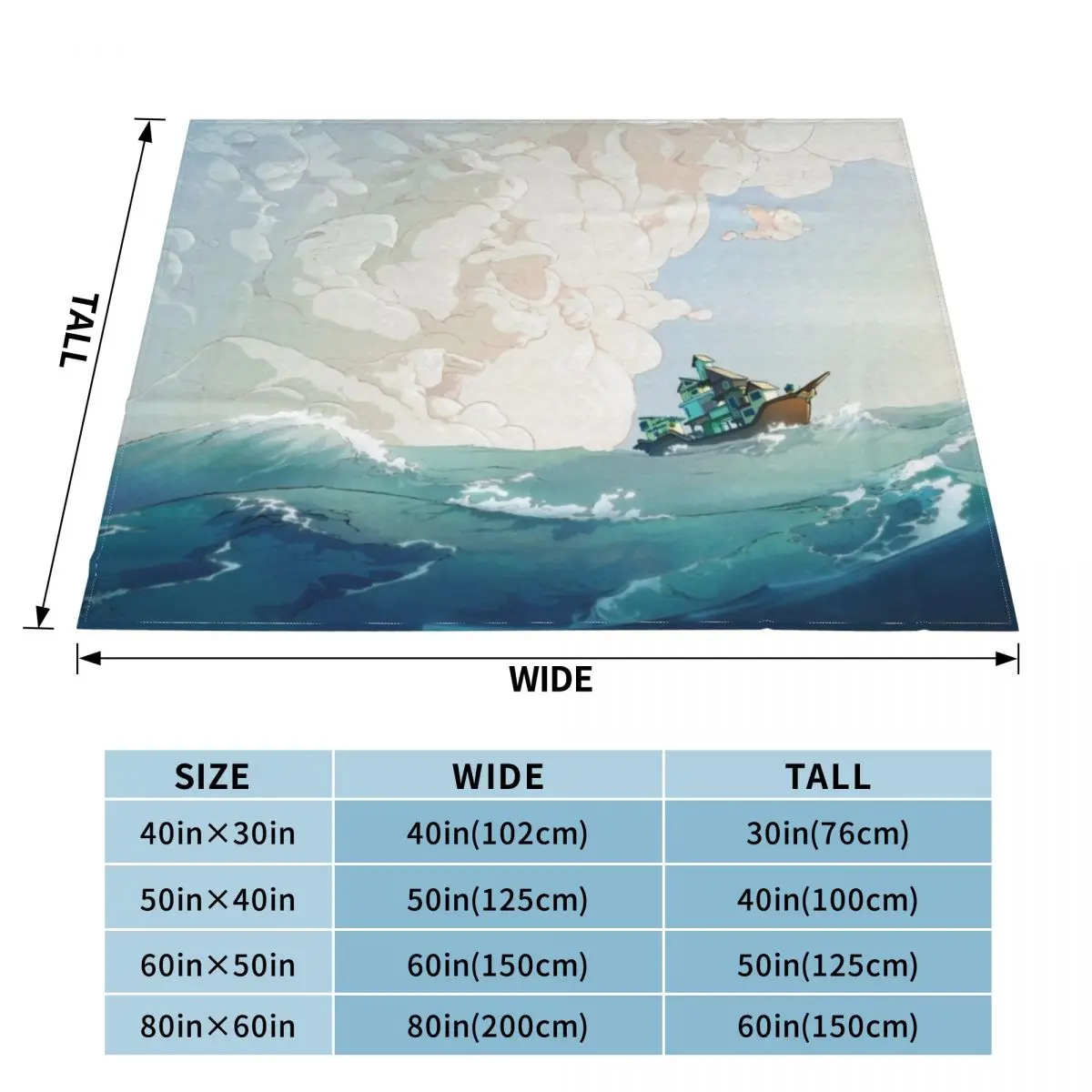 Плед для лодки Spiritfarer с волнами от солнца пушистое одеяло кемпинга летнее