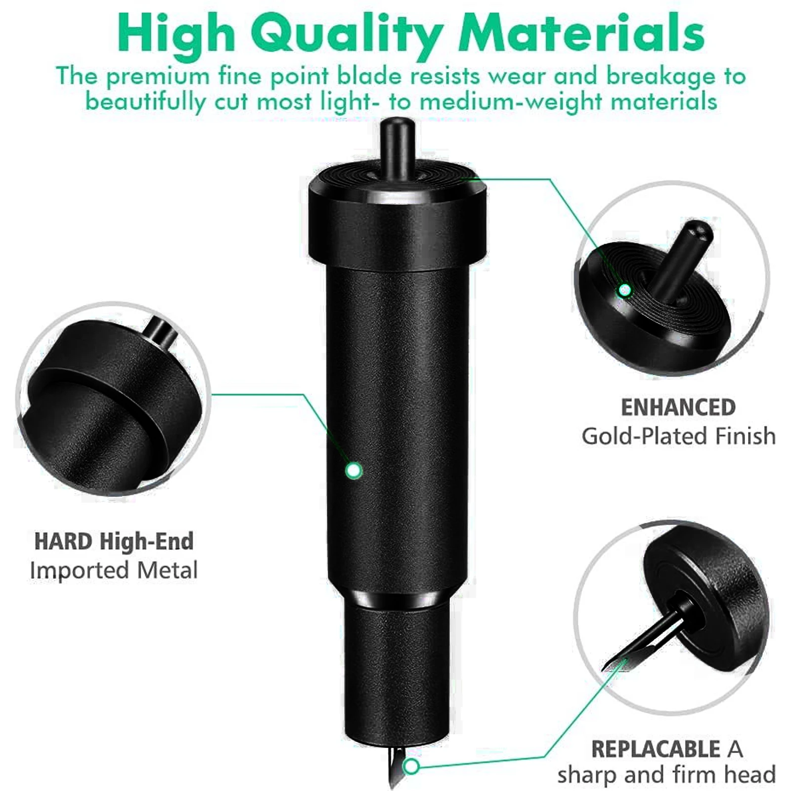 

Replacement Deep Cut Blade+Housing Deep-Point Deep Cut Blade for Cricut Maker Explore Air Cutting Plotter Milling Cutter