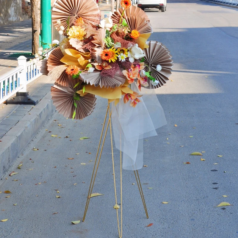 Золотистый металлический Цветочный штатив PEANDIM Цветочная композиция Свадебный
