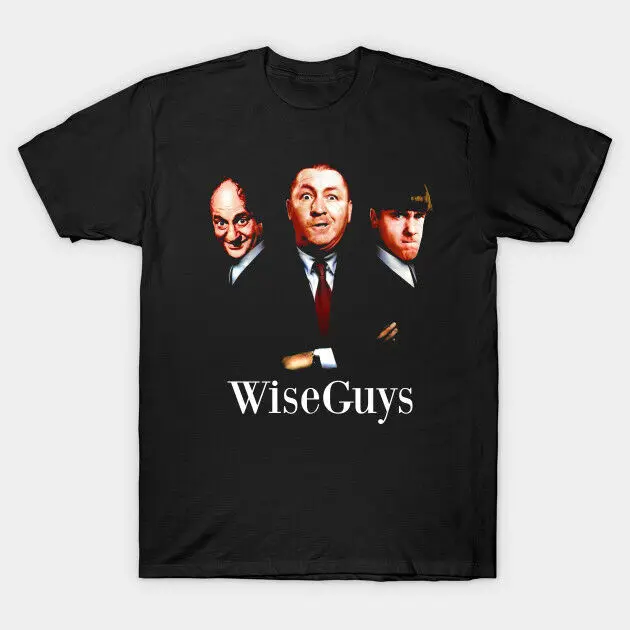 The Three Stooges Wiseguys Nyuk! Moe Howard Larry Fine Curly T-Shirt
