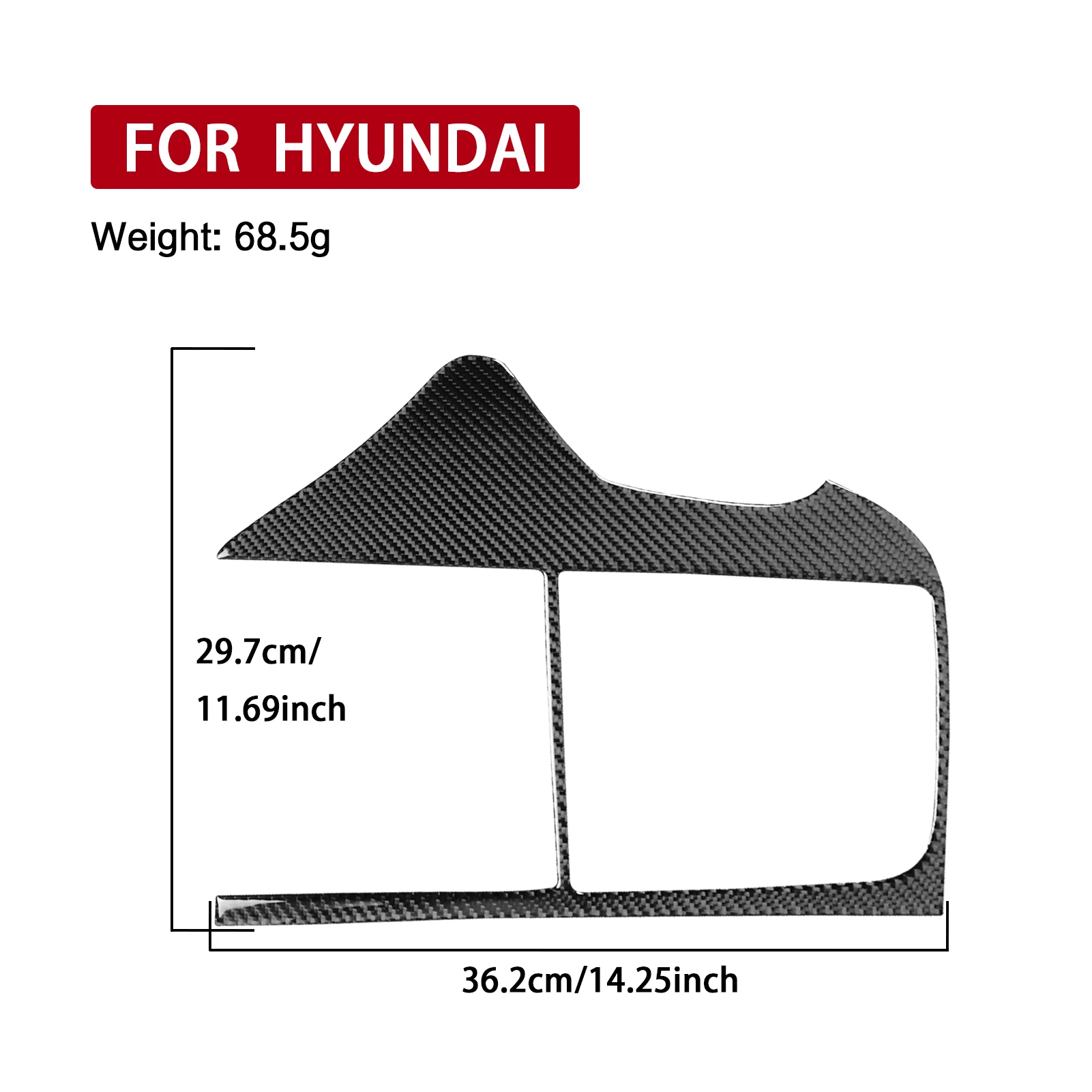 Фото Для Hyundai Elantra CN7 2021-2026: Декоративная накладка на панель центральной консоли и рамку переключения передач из углеродного волокна, аксессуар для автомобиля №5