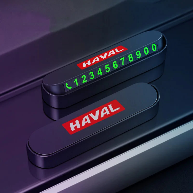 

1Pc Car Phone Number Card Temporary Parking Card Plate For Haval Jolion F7x F7 H6 2021 H3 H2 H5 H7 H8 H9 M4 Car Accessories