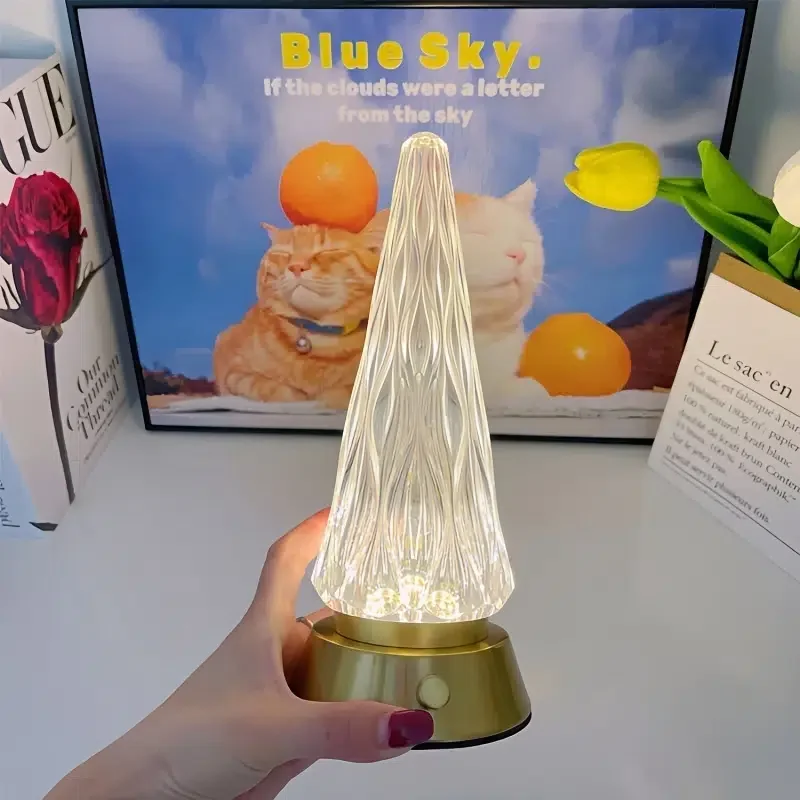 

HMTX Christmas Tree Crystal Night Light