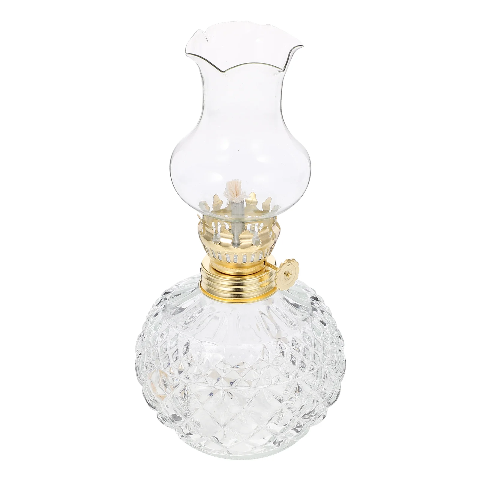 

Vintage Glass Oil Lamp Kerosene Burning Lighting Tool Lantern Table Bathroom Decorations