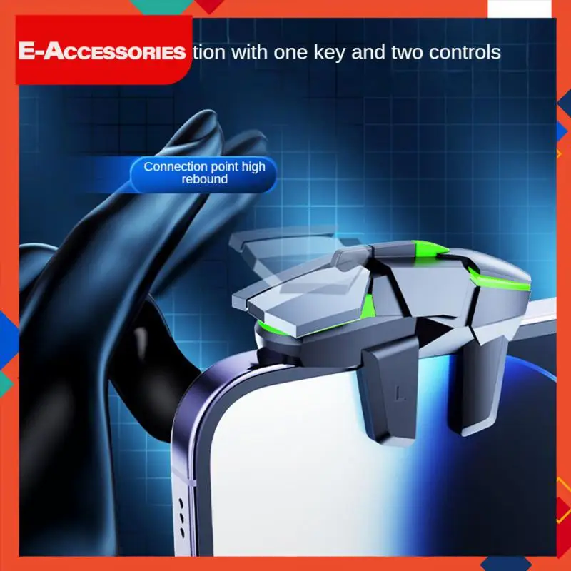 

For Pubg Shooter Joystick Non-slip Six Fingers Controller Triggers 4.5-7.1 Inch Mechanical Fire Aim Button Game Pad Accessories