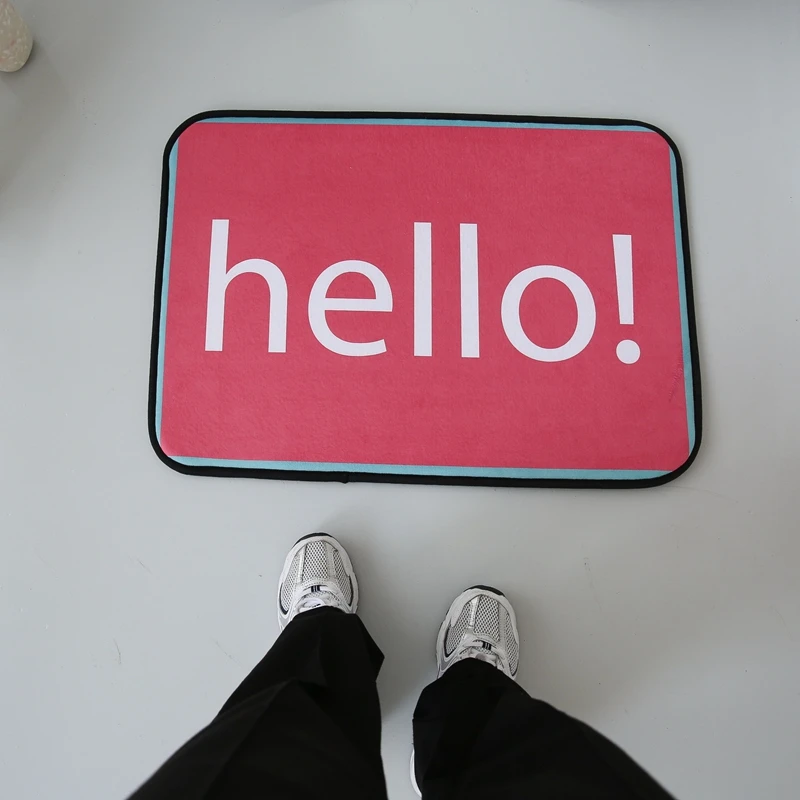 

Напольный Противоскользящий коврик с забавным рисунком «Hello»