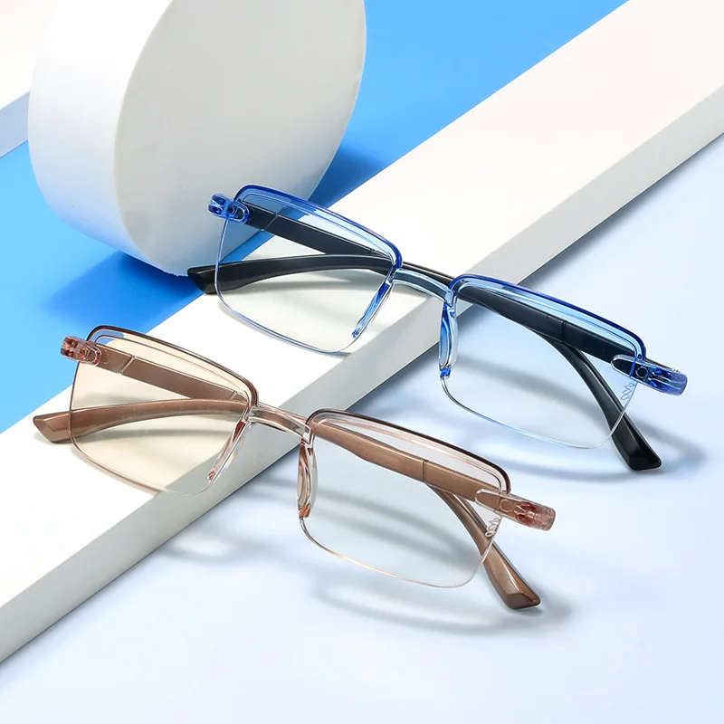 

Men's Reading Glasses Gradient Hyperopia Glasses Frameless Reading Glasses Unisex 0 To +400 Eyewear Anti-reflective