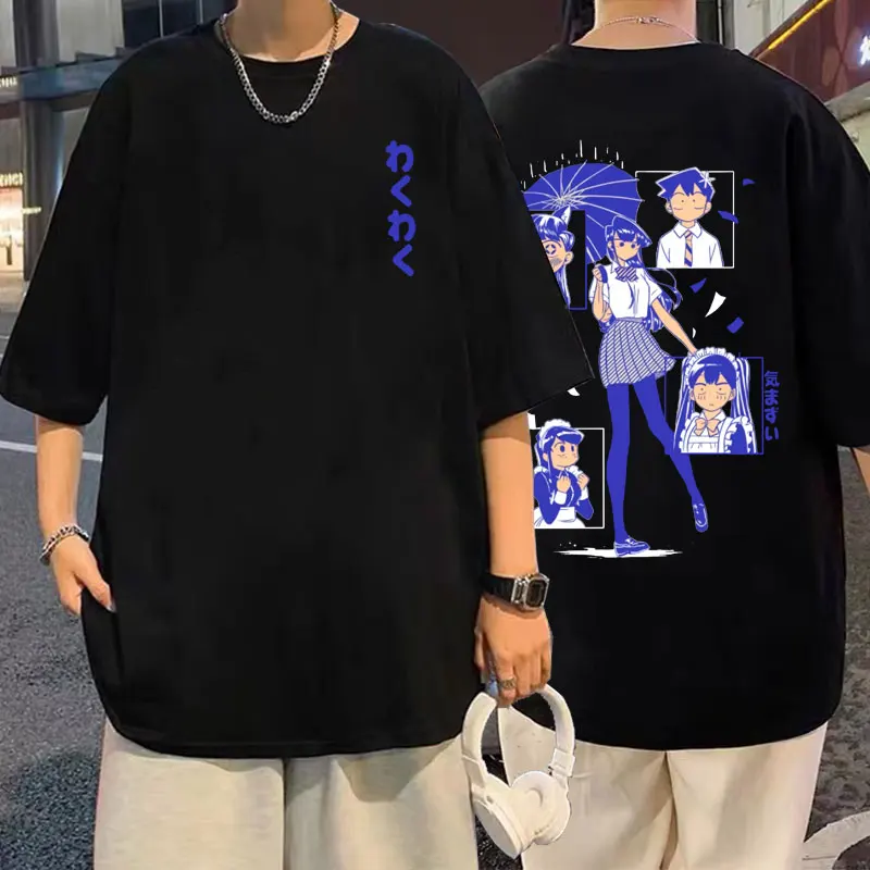 

Anime Men Women Manga Cute Kawaii Tshirt Komi Shouko Komi-san Wa,Comyushou Desu T-shirts Manga Komi Can't Communicate T Shirt