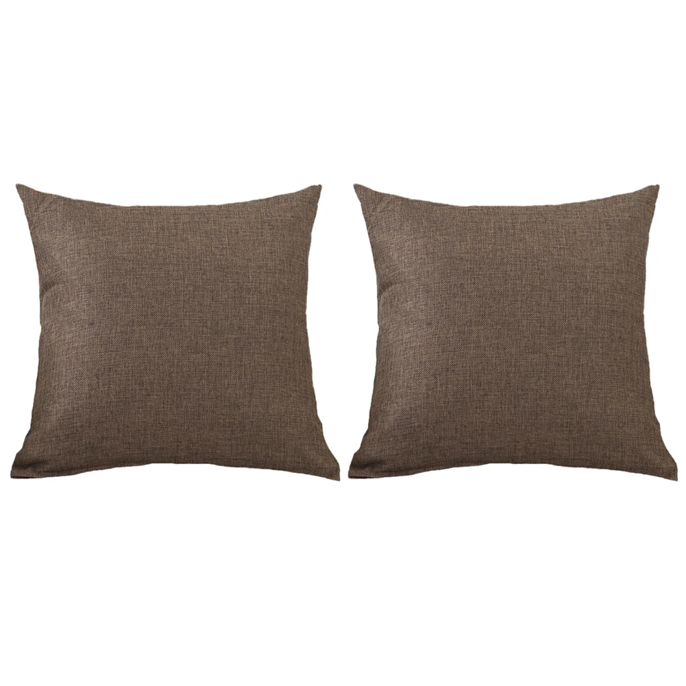 

2 шт. ежедневное мягкое льняное постельное белье для автомобильной игровой комнаты однотонное легко моющееся домашнее украшение наволочка ...