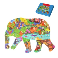 200 piece animal shaped floor puzzles 13 x 18 5 elephant jigsaw puzzles colorful kids educational games toys for boys girls