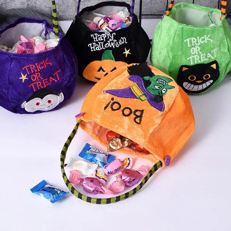 

Halloween Trick Or Treat Bags For Kids Bags Large Reusable Pumpkin Bags Non-Woven Bags Party Gift Handles Bags Bag Halloween
