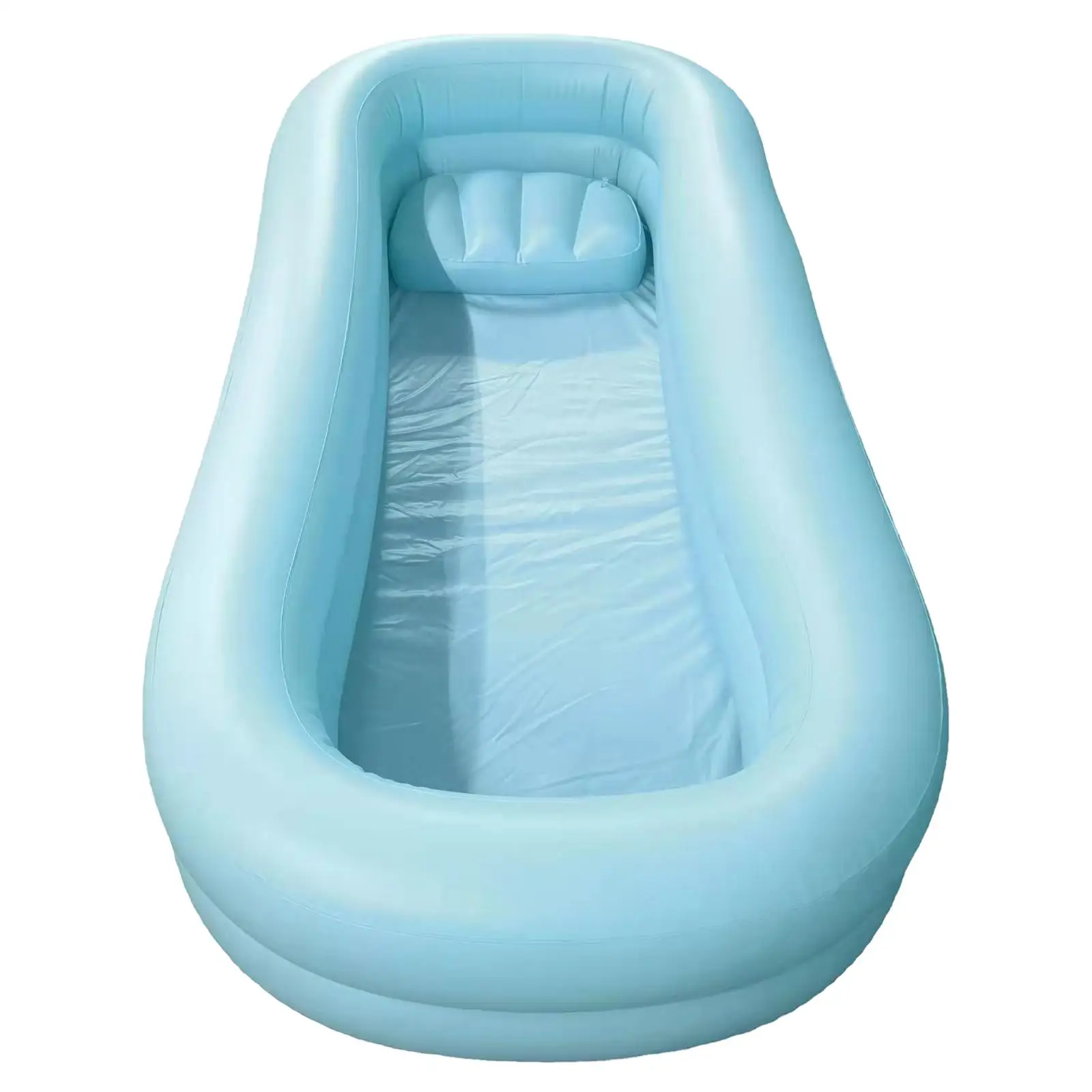 

Large Soaking Blow up Bathtub Inflatable Bathtub Adults Blue Home SPA Bathtub for Elderly Seniors with Bath Pillow Headrest