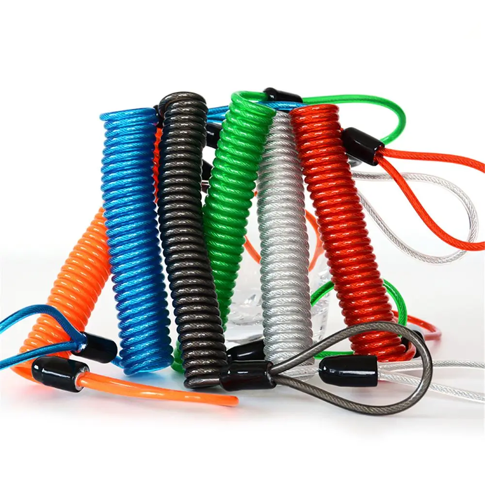 

2.5m Safety Disc Brake Anti-theft Security Reminder Motorcycle Alarm Bold Spring Cable Helmet Wire Bicycle Lock Rope