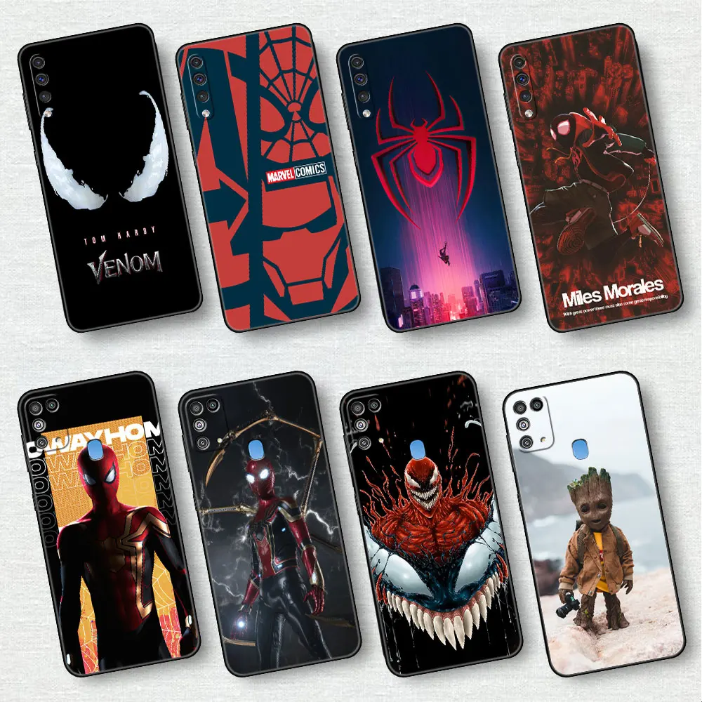 

Popular Marvel Venom Soft Case For Samsung Galaxy A50 A70 A12 A30 A02s A03 A10 A22 A23 A40 M31 M52 A01 Black Phone Cover Funda