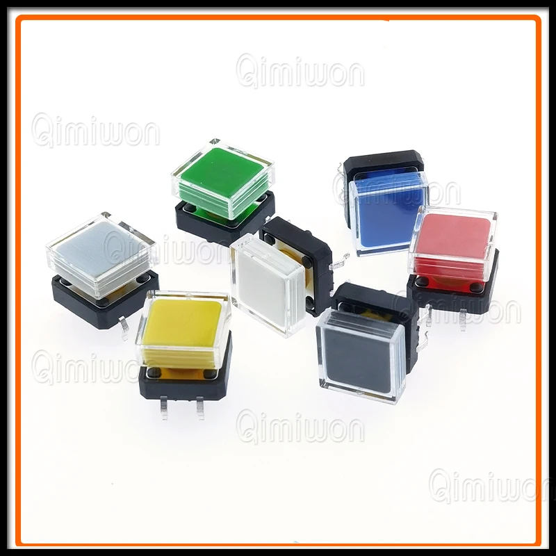 Тактильный кнопочный переключатель B3F 10 шт. + цветная шапка A14 прозрачная крышка